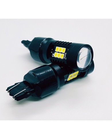 T20-7440-15W- Dipsiz Led Ampul Beyaz Mercekli 3030 Chip 21smd Ultra Parlak 6000K 