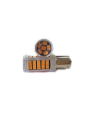 P21W-1156-9W- Dipli Led Ampul Turuncu Mercekli 2835 Chip 66smd Ultra Parlak 6000K 