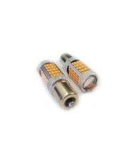 P21W-1156-9W- Dipli Led Ampul Turuncu Mercekli 2835 Chip 66smd Ultra Parlak 6000K 