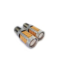 P21W-1156-9W- Dipli Led Ampul Turuncu Mercekli 2835 Chip 66smd Ultra Parlak 6000K 