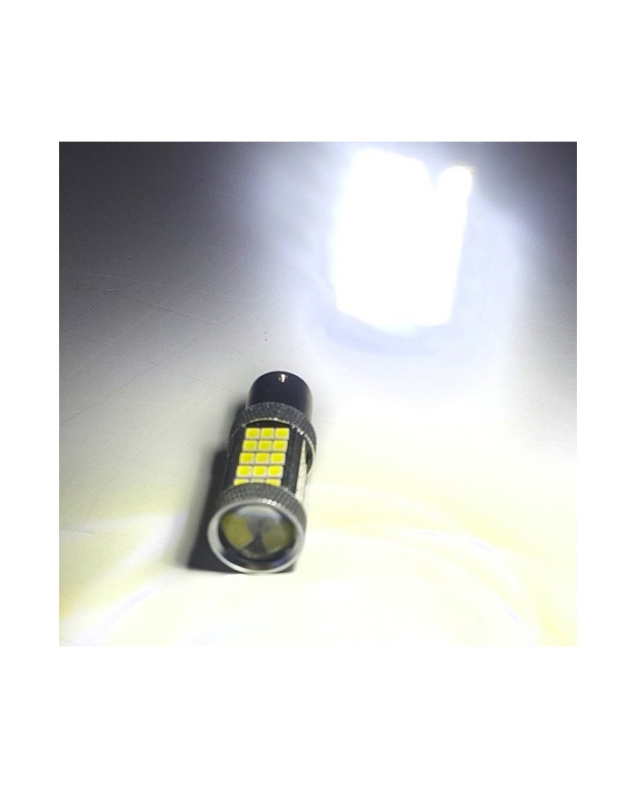 P21W-1156-9W- Dipli Led Ampul Beyaz Mercekli 2835 Chip 66smd Ultra Parlak 6000K 