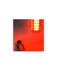 P21W-1157-9W- Dipli Led Ampul Kırmızı Mercekli 2835 Chip 66smd Ultra Parlak 6000K 