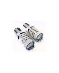 P21W-1157-9W- Dipli Led Ampul Kırmızı Mercekli 2835 Chip 66smd Ultra Parlak 6000K 