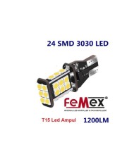 FEMEX T15 3030 Chip 24smd 1200 Lumen Beyaz Led Ampul 6000K