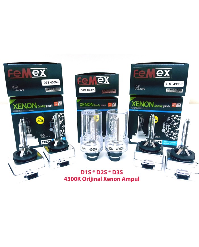 FEMEX XenStart HID D2S XENON OTO AMPUL 4300K SET (2 ADET) 4400Lumen