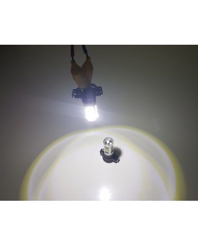 Sis Led Ampul H16 2835 Chip 9W Led Ampul Beyaz 66smd Ultra Parlak 6000K Mercekli