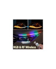 RGB Far Kaşı Gündüz Ledi Audi Stil Kayar Sinyalli Flexible Neon Led 60cm