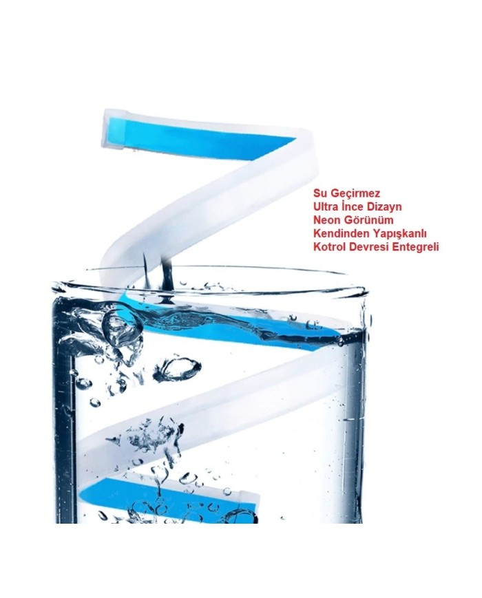 Far Kaşı Gündüz Ledi Audi Stil Kayar Sinyalli Flexible Neon Led Beyaz-Sarı 60cm