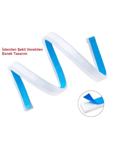 Far Kaşı Gündüz Ledi Audi Stil Kayar Sinyalli Flexible Neon Led Beyaz-Sarı 60cm