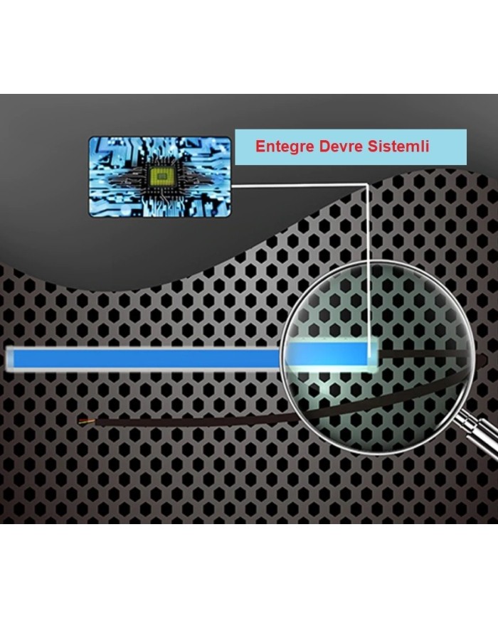 Far Kaşı Gündüz Ledi Audi Stil Kayar Sinyalli Flexible Neon Led Beyaz-Sarı 60cm