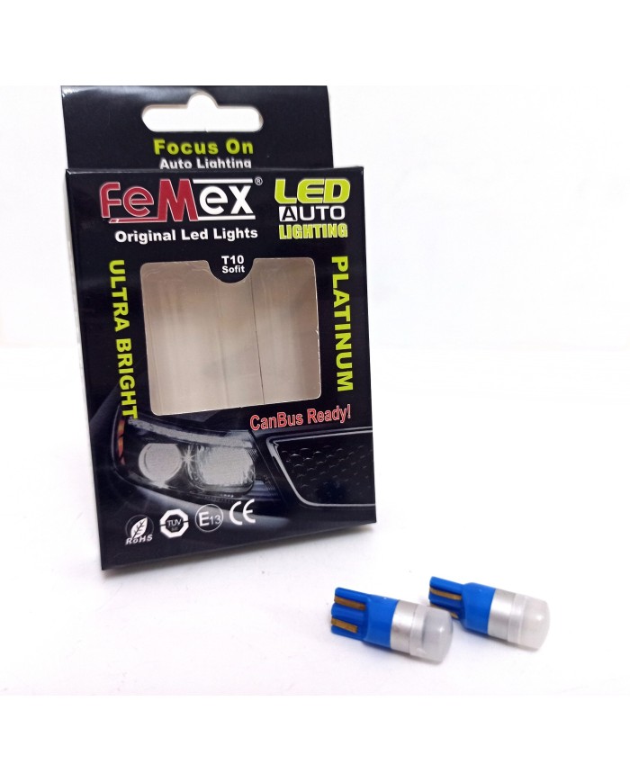 FEMEX T10 1smd 3030 Chipset Mini Turkuaz Led Ampul Aktif Canbus