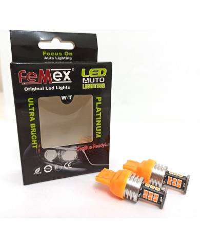 FEMEX T20 7440/7443 Tek Duy / Çift Duy Led Ampul Turuncu Parlak