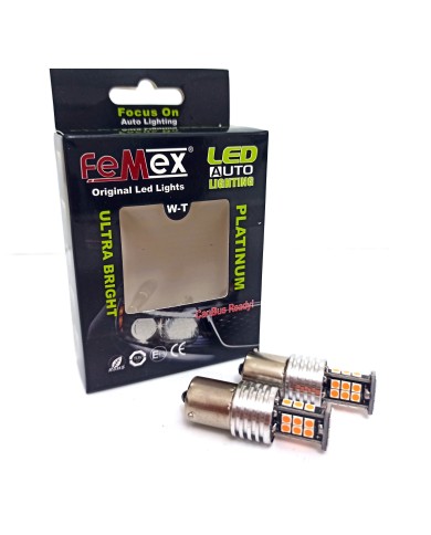 PY21W Sinyal 150* Tırnak 1156 Tek Duy Led Ampul Turuncu 3030 Chip Parlak