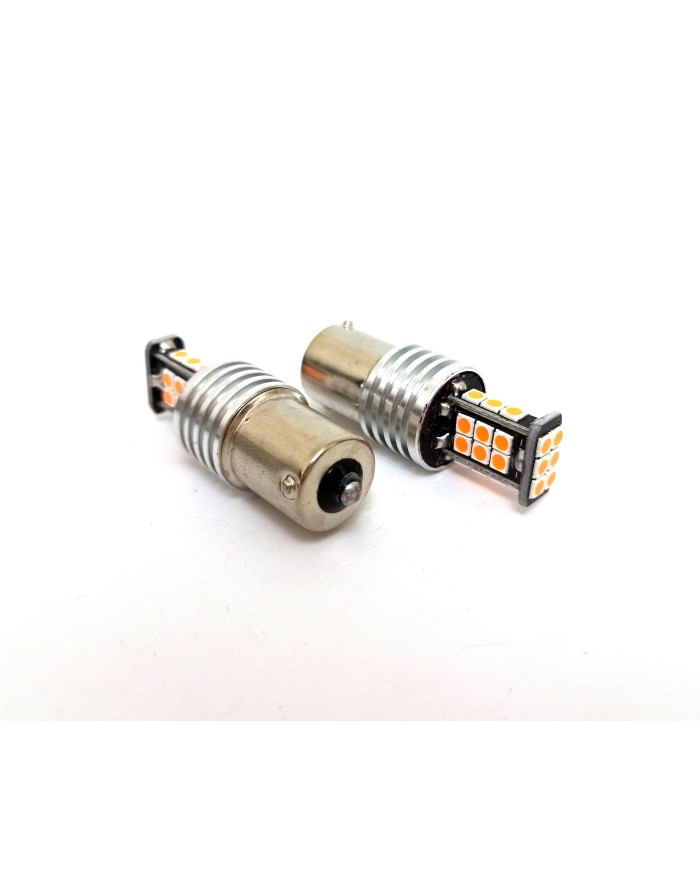 PY21W Sinyal 150* Tırnak 1156 Tek Duy Led Ampul Turuncu 3030 Chip Parlak