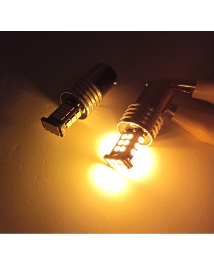 PY21W Sinyal 150* Tırnak 1156 Tek Duy Led Ampul Turuncu 3030 Chip Parlak