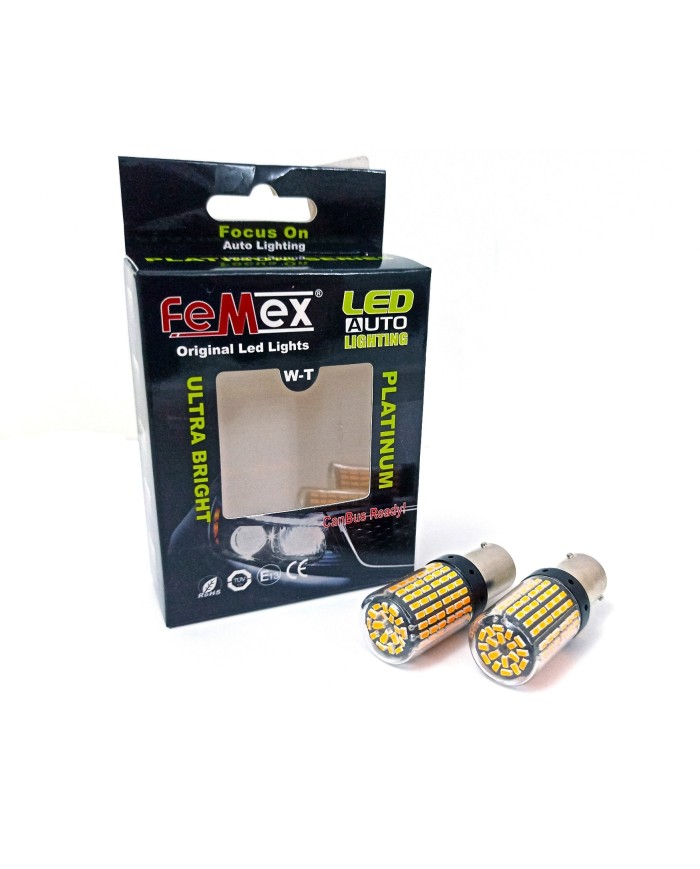 FEMEX Platinum P21W-1156 BAU15S 150* Tek Duy DECODERLİ SİNYAL Led Ampul Tak Çalıştır.