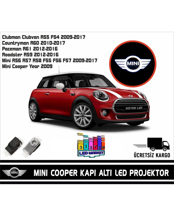 Mini Araçlar Orjinal Geçmeli Soketli Kapı Altı Led Logo