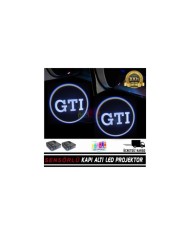 Volkswagen GTI Mesafe Sensörlü  Fotoselli Pilli Yapıştırmalı Kapı Altı Led Logo