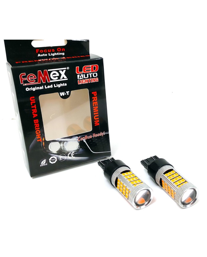 T20-7443-9W- Dipsiz Led Ampul Turuncu Mercekli 2835 Chip 66smd Ultra Parlak 6000K 