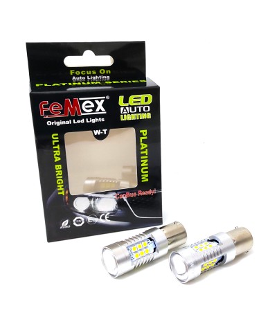 FEMEX Platinum P21W 1156 15W Tek Duy Led Ampul Beyaz Mercekli Ultra Parlak