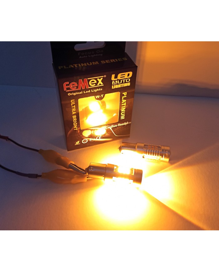 FEMEX Platinum P21W 1156 15W Tek Duy Led Ampul Turuncu Mercekli Ultra Parlak