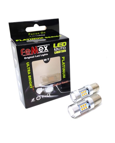 FEMEX Platinum P21W 1156 15W Tek Duy Led Ampul Turuncu Mercekli Ultra Parlak