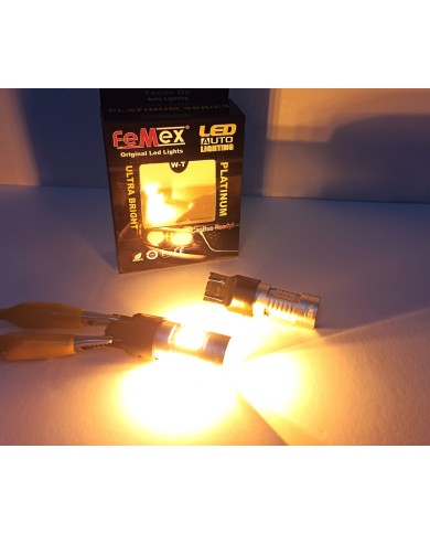 FEMEX Platinum T20 7440/7443 15W Tek Duy / Çift Duy Led Ampul Turuncu Mercekli Ultra Parlak