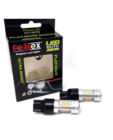 FEMEX Platinum T20 7440/7443 15W Tek Duy / Çift Duy Led Ampul Turuncu Mercekli Ultra Parlak