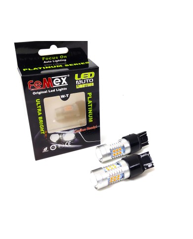 FEMEX Platinum T20 7440/7443 15W Tek Duy / Çift Duy Led Ampul Turuncu Mercekli Ultra Parlak