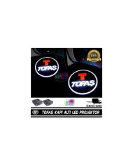 Tofaş Araçlar İçin Mesafe Sensörlü  Fotoselli Pilli Yapıştırmalı Kapı Altı Led Logo