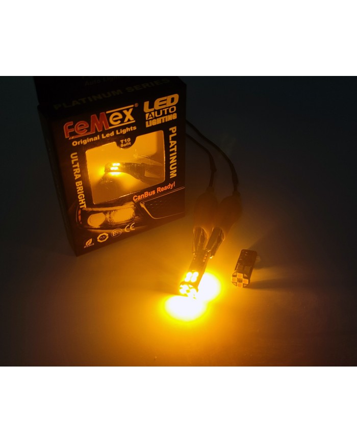FEMEX T10 3030 Chip 12smd 450 Lumen Turuncu Led Ampul
