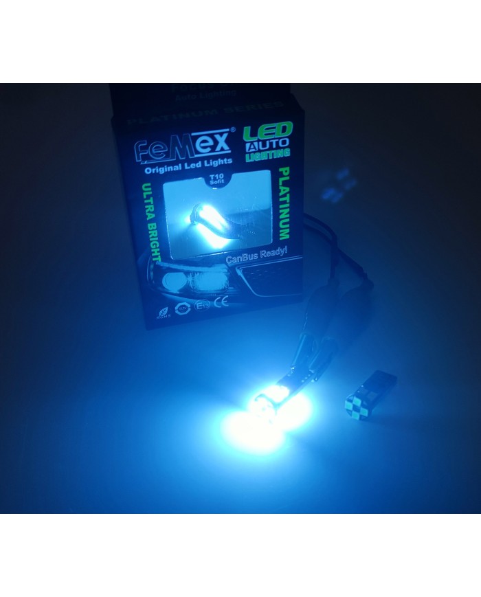 FEMEX T10 3030 Chip 12smd 450 Lumen Turkuaz Led Ampul