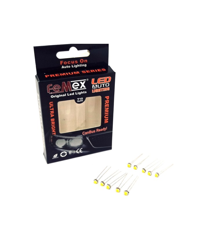 FEMEX Premium 10'lu İnce Bacaklı Kıl Led 3030 Chipset 1smd Mini Led Ampul Beyaz