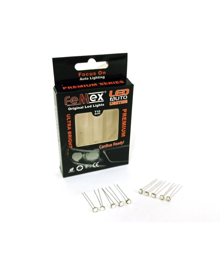 FEMEX Premium 10'lu İnce Bacaklı Kıl Led 3030 Chipset 1smd Mini Led Ampul Mavi