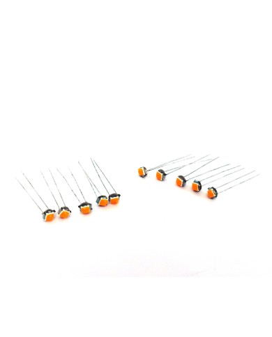 FEMEX Premium 10'lu İnce Bacaklı Kıl Led 3030 Chipset 1smd Mini Led Ampul Turuncu