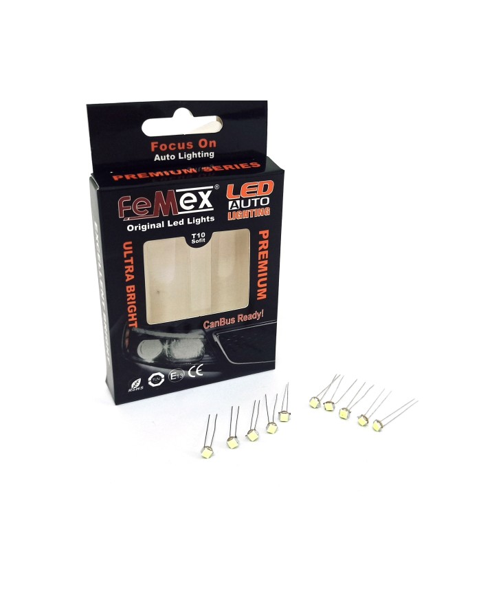 FEMEX Premium 10'lu İnce Bacaklı Kıl Led 3030 Chipset 1smd Mini Led Ampul Turkuaz