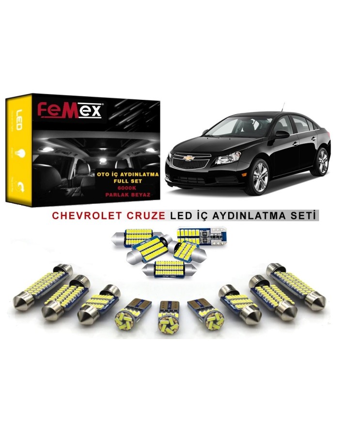 Chevrolet Cruze LED İç Aydınlatma Ampul Seti FEMEX Parlak Beyaz