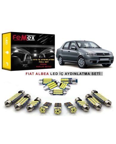 Fiat Albea LED İç Aydınlatma Ampul Seti FEMEX Parlak Beyaz
