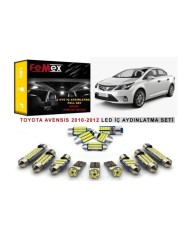 Toyota Avensi 2010-2012 LED İç Aydınlatma Ampul Seti FEMEX Parlak Beyaz