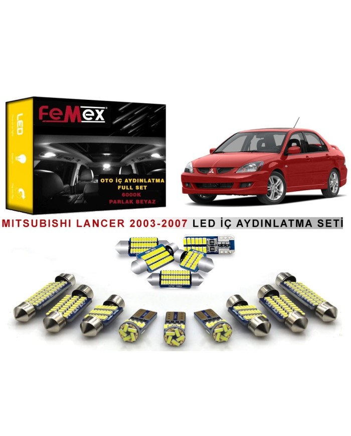 Mitsubishi Lancer LED İç Aydınlatma Ampul Seti FEMEX Parlak Beyaz