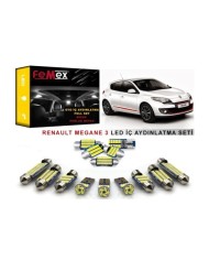 Renault Megane 3 LED İç Aydınlatma Ampul Seti FEMEX Parlak Beyaz
