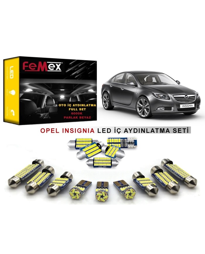 Opel insignia LED İç Aydınlatma Ampul Seti FEMEX Parlak Beyaz