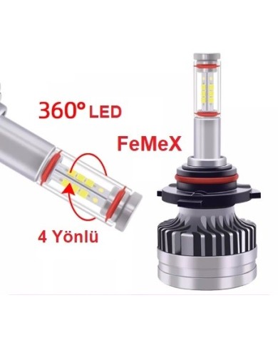 FEMEX 360* Csp Superior 4 Yönlü Cipset H1 Led Xenon Led Headlight