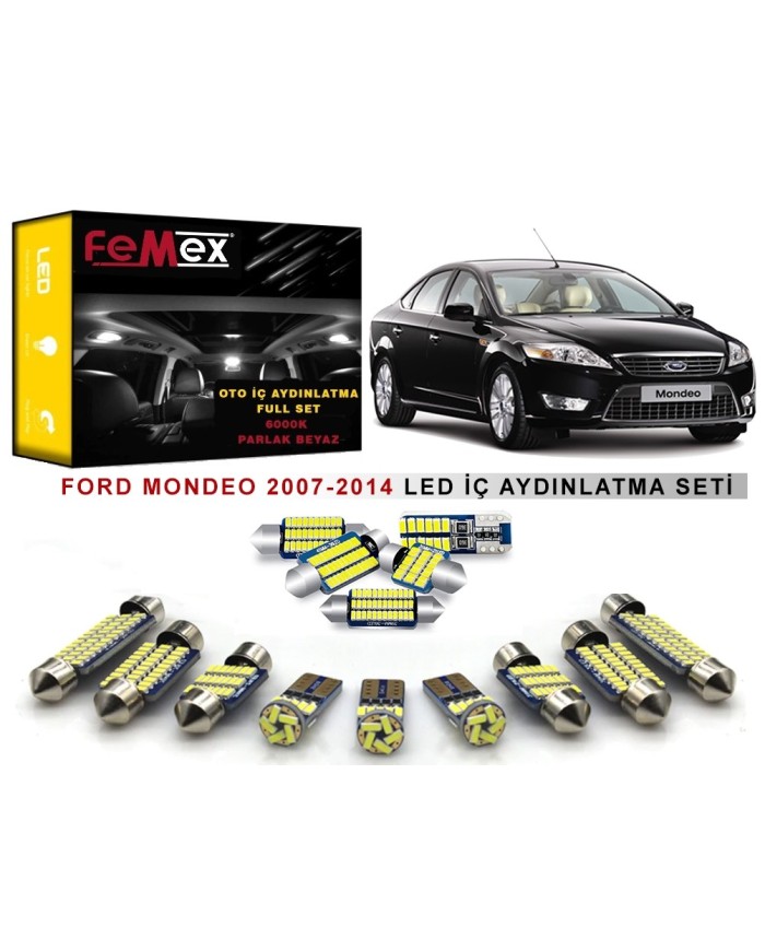 Ford Mondeo (2007-2014) LED İç Aydınlatma Ampul Seti FEMEX Parlak Beyaz