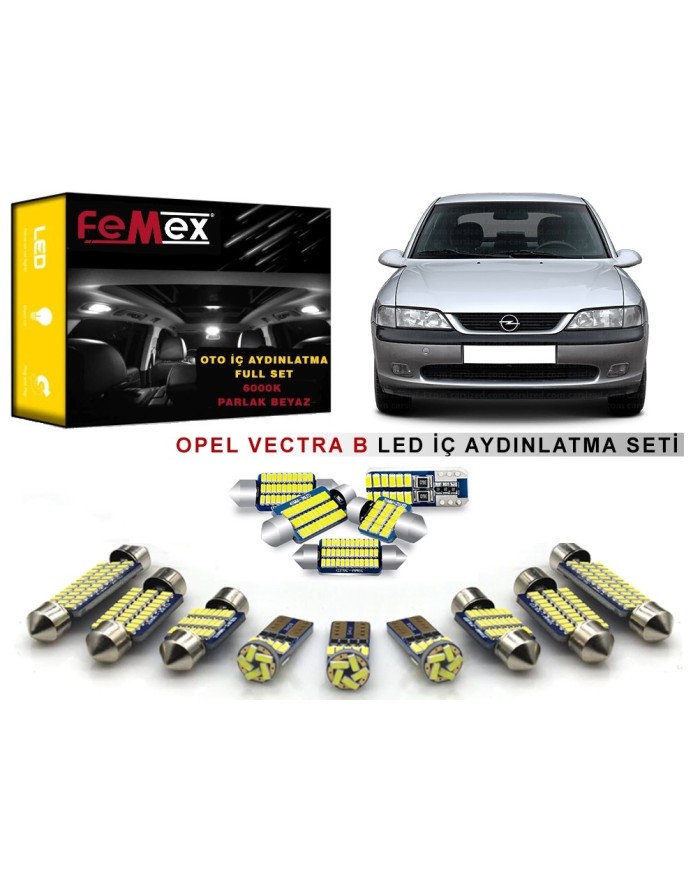 Opel Vectra B LED İç Aydınlatma Ampul Seti FEMEX Parlak Beyaz