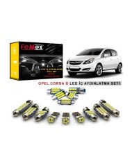 Opel Corsa D LED İç Aydınlatma Ampul Seti FEMEX Parlak Beyaz