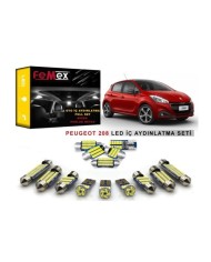 Peugeot 208 LED İç Aydınlatma Ampul Seti FEMEX Parlak Beyaz