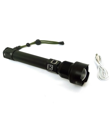 Teleskopik Proforsyonel El Feneri -  Lazer Led Sistemli - Cree XHP