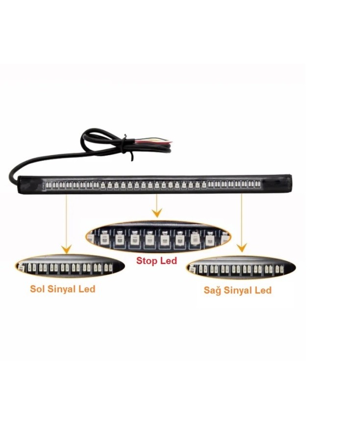Motorsiklet Park Stop Sinyal Ledi 32 Ledli Flexible Led 2 Renk