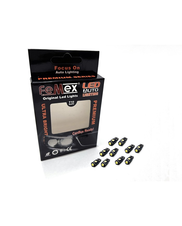 FEMEX Premium 10'lu T5 Led 3030 Chipset 3smd Mini Led Ampul Mavi